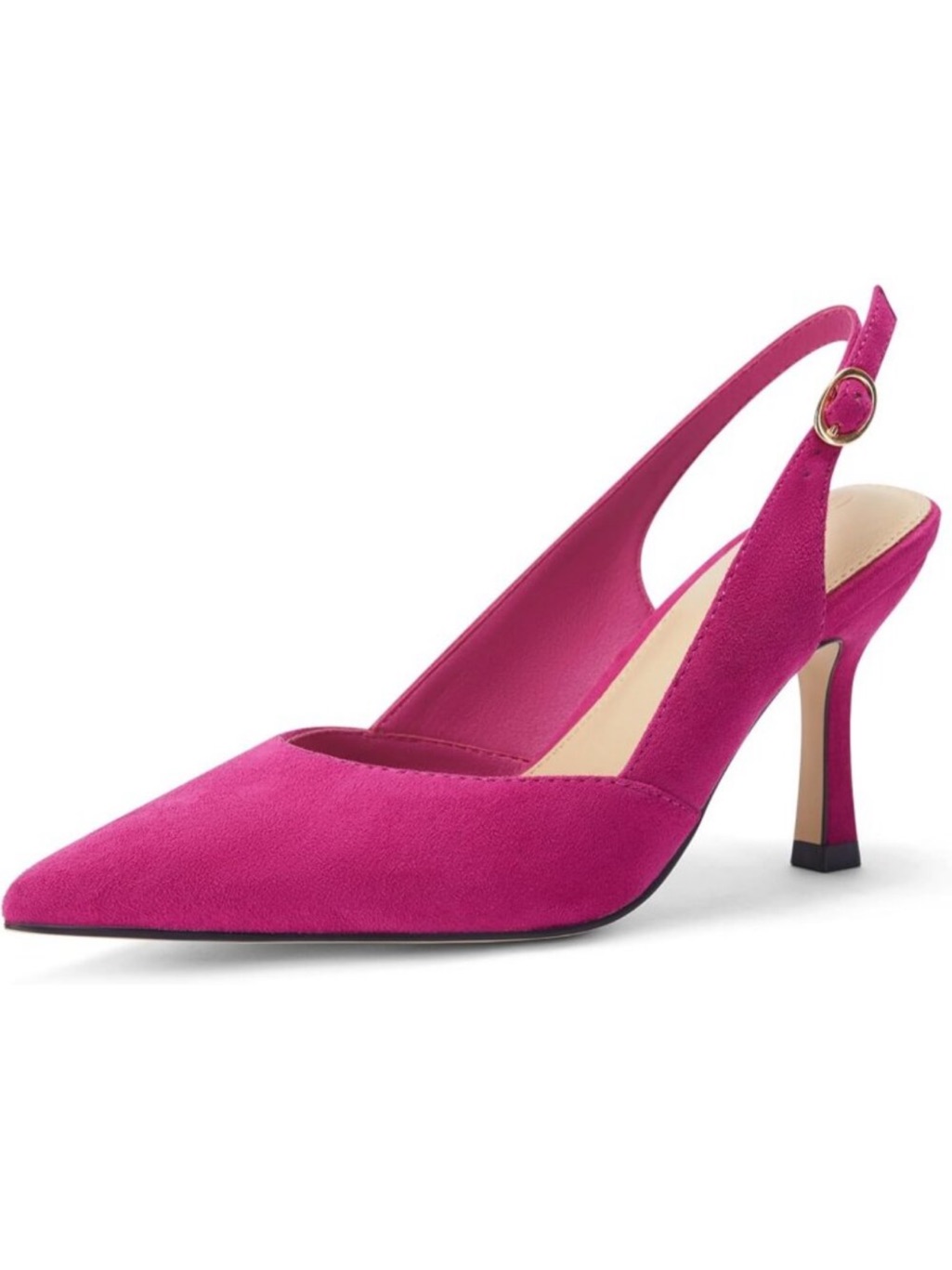 Women's Pink Kitten Heel Pointed Toe Backless Wedding Party Dress Pumps Shoe